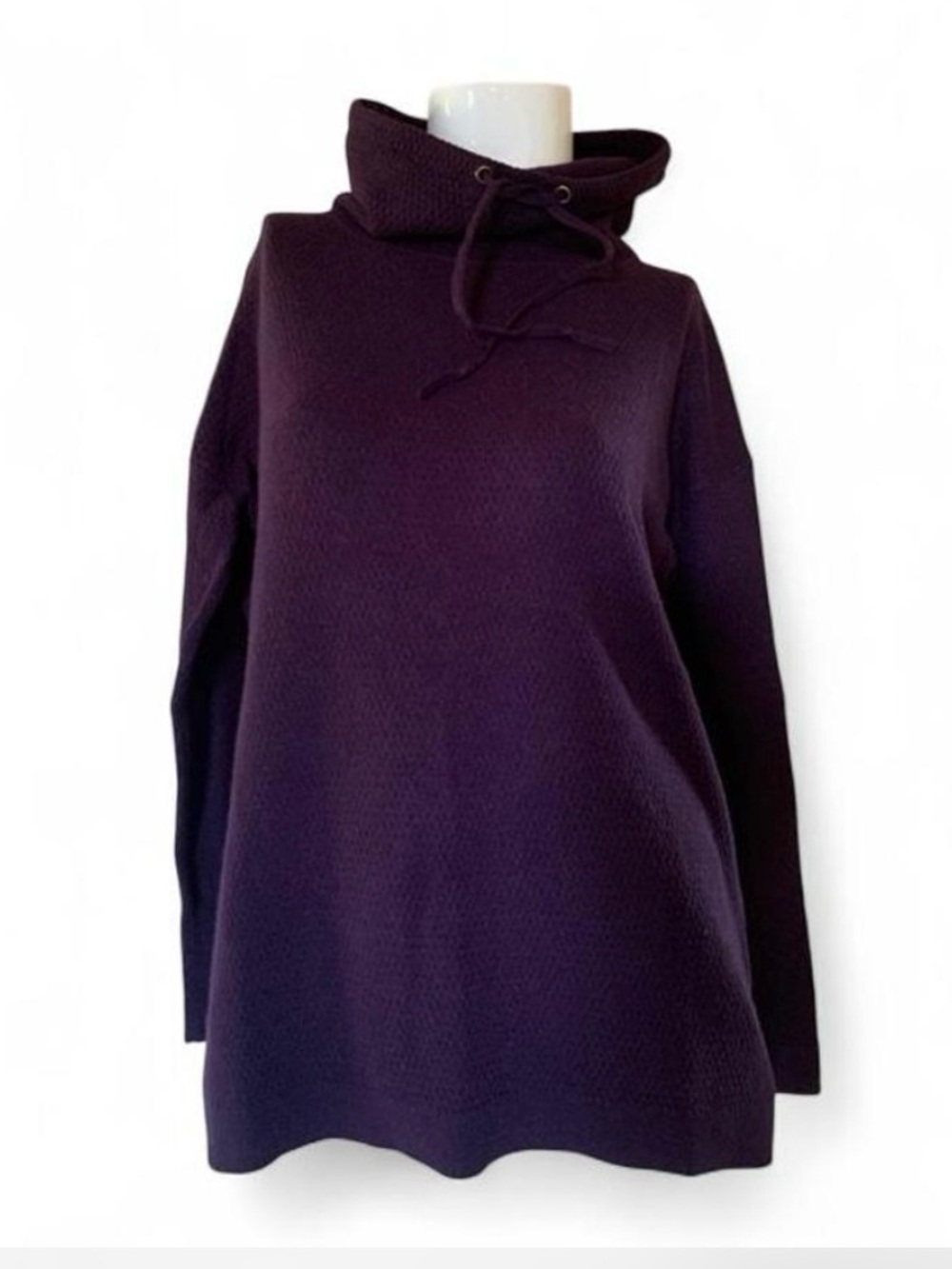 Talbots Purple Funnel Neck Knit Sweater